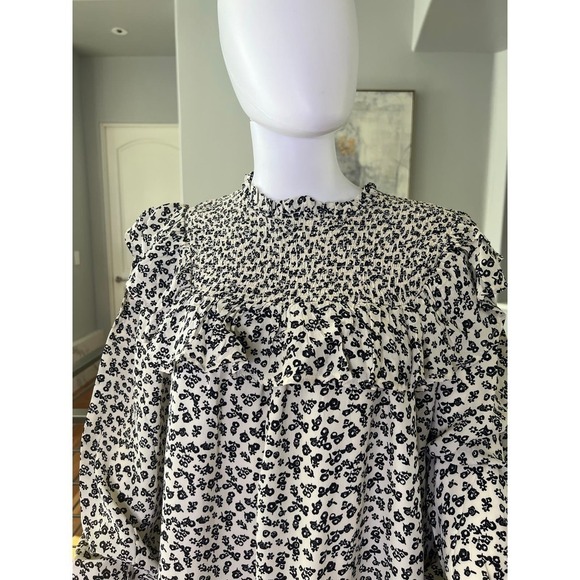 Scotch & Soda Floral Smocked Ruffle Shift Dress - Picture 4 of 16